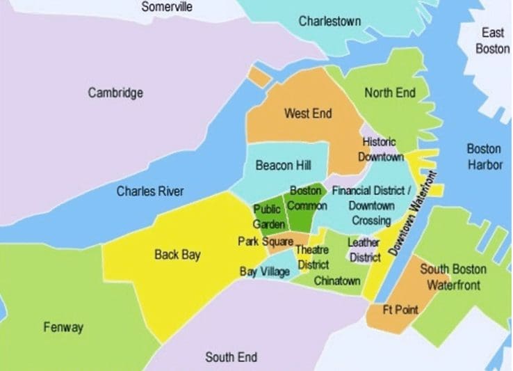 where to stay in boston map