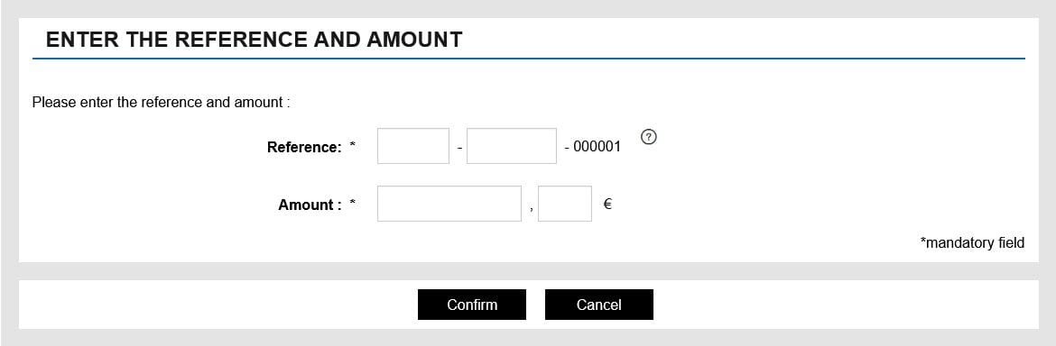 payfip website reference numer and amount