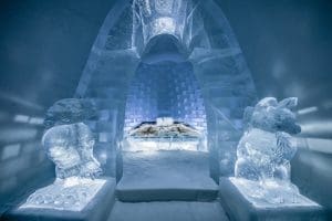 sleep in a ice hotel