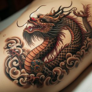 Chinese dragon tattoo
